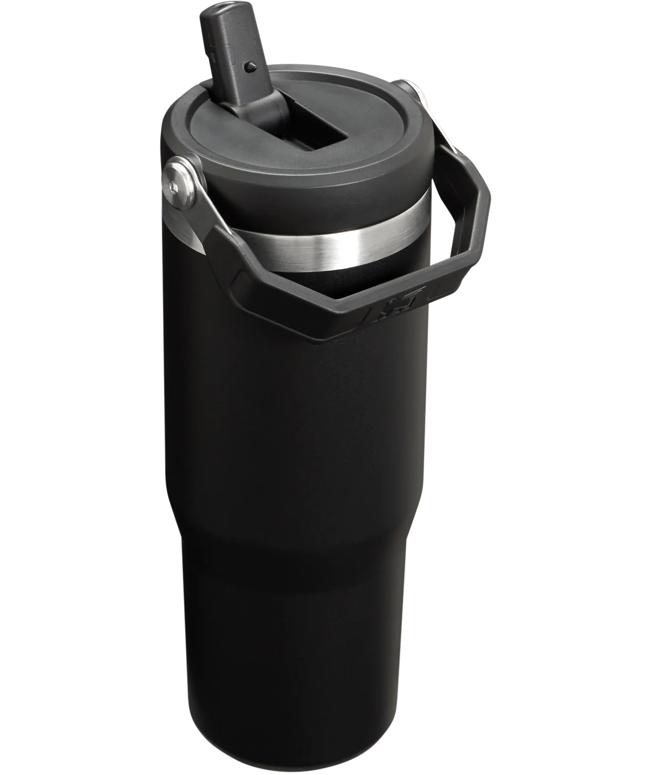 The IceFlow Flip Straw Tumbler Black 2.0 30 OZ