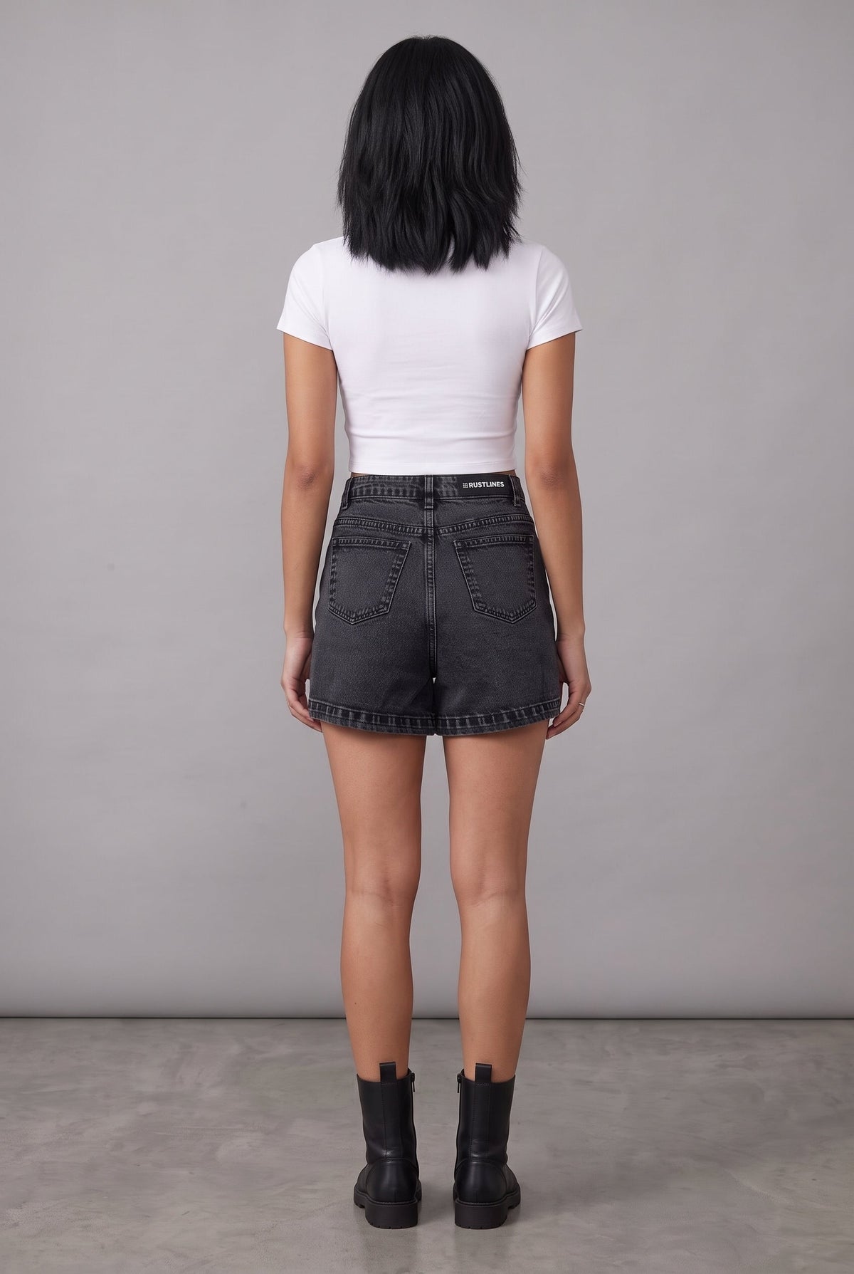 BLACK DENIM WOMEN'S SKORT