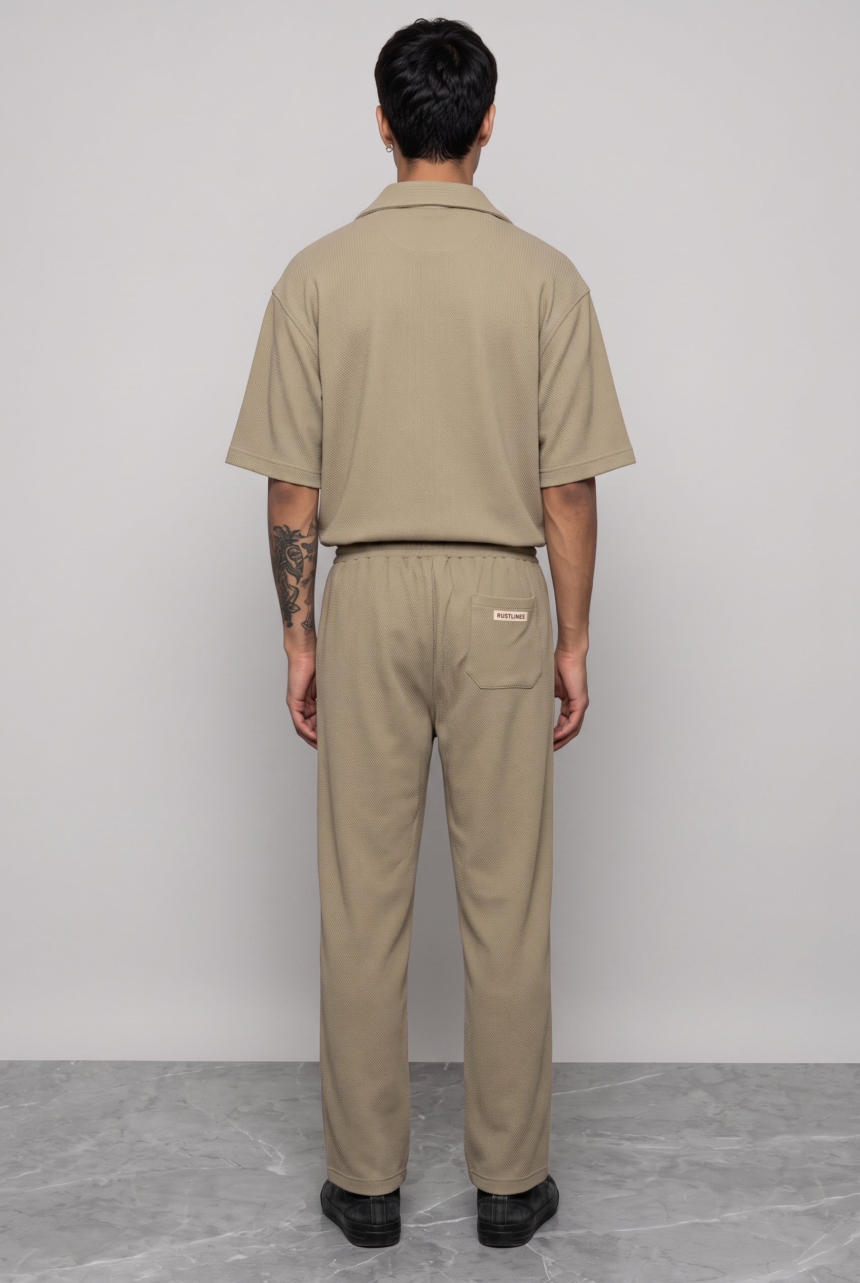 BEIGE CO-ORD SET MEN'S SHIRT