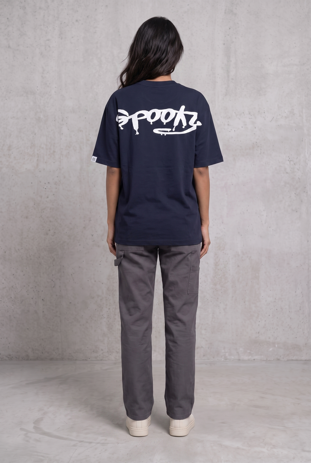 MIDNIGHT SPOOKY NAVY WOMEN’S OVERSIZED T-SHIRT