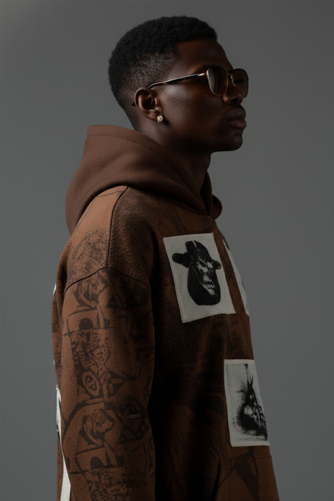 Urban Roast Brown AOP Hoodie