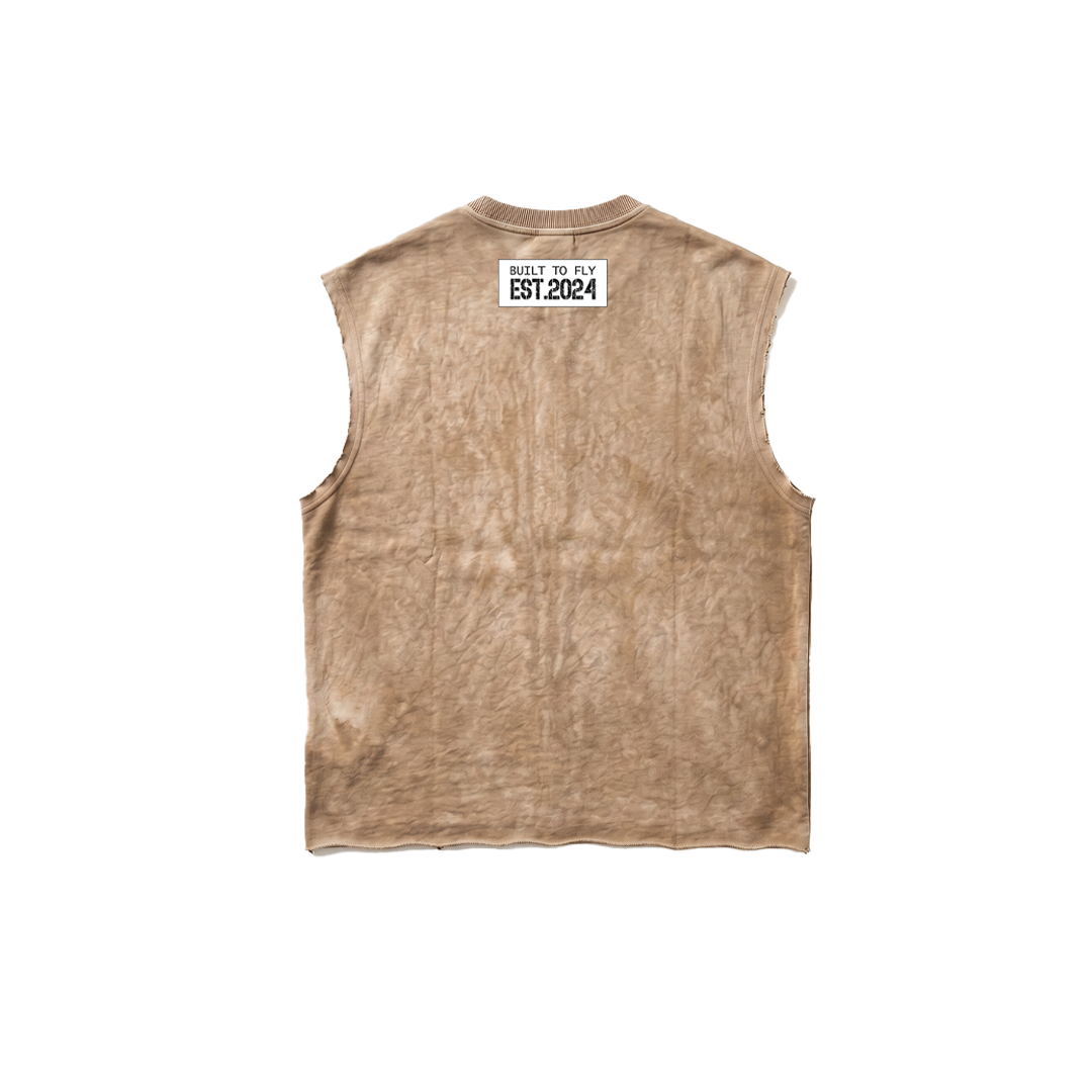 AF FLY Distressed Vest Beige