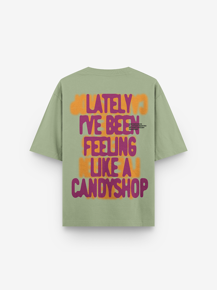 Sugga Candy Shop - Sage Green Oversized Fit