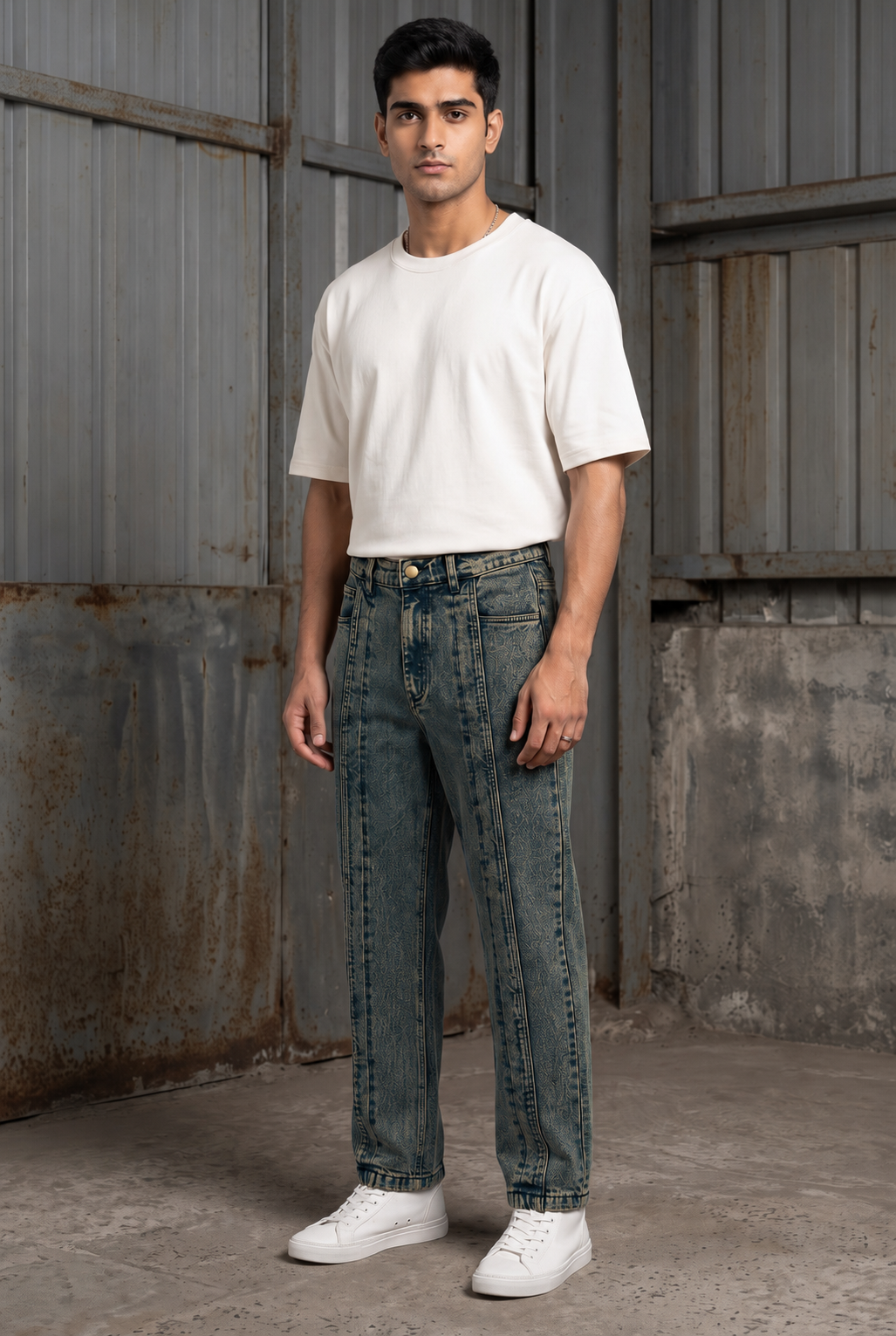 DECADE OLD VINTAGE PLEATED DENIM MEN'S JEANS