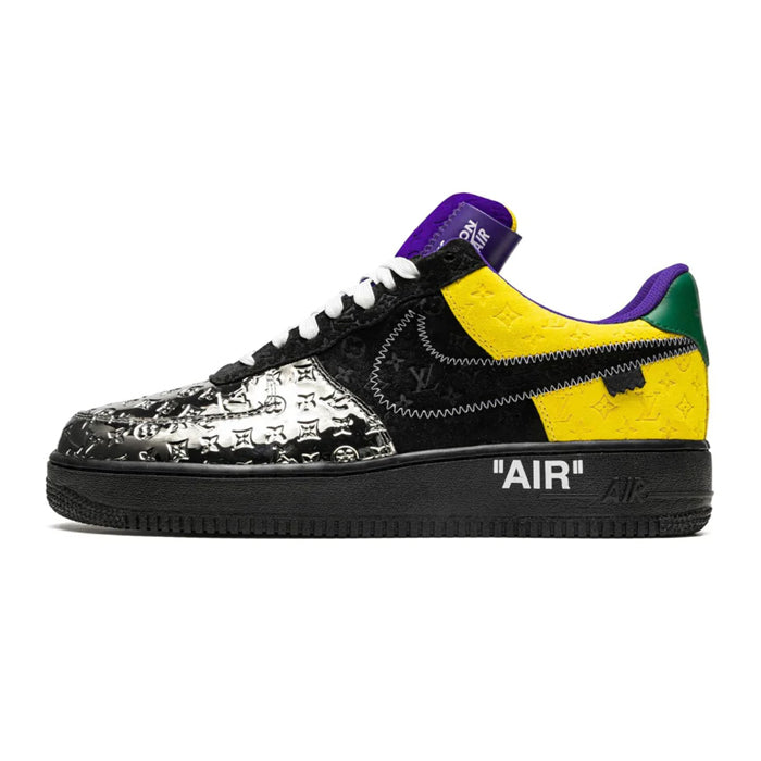 Louis Vuitton Nike Air Force 1 Low by Virgil Abloh Black Metallic Silver Available at Pick your kiicks.