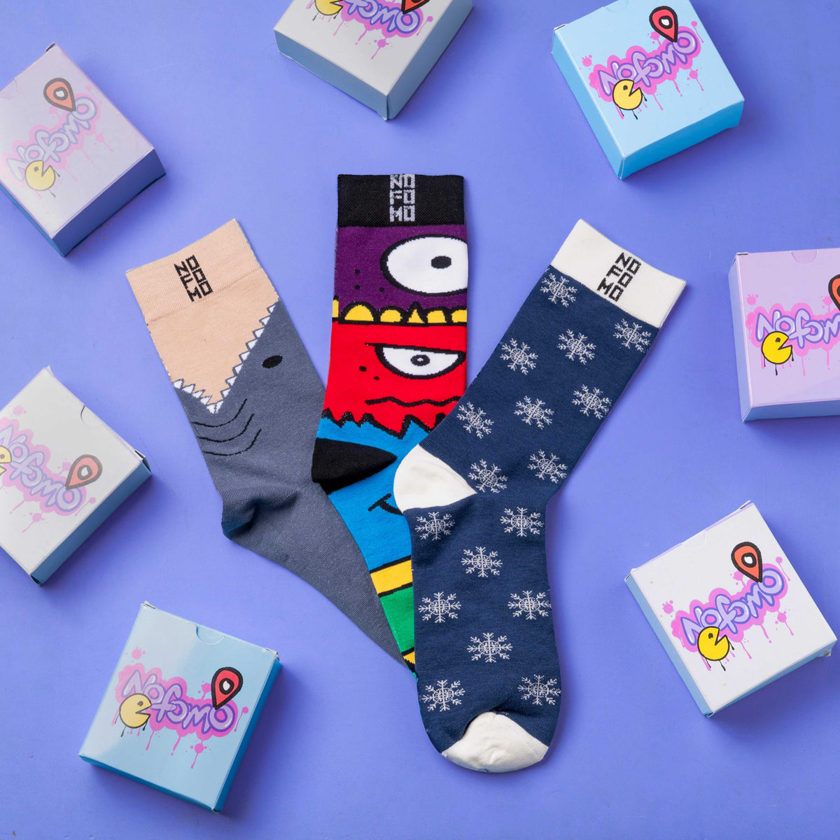 Box Of 3 - Crew Length Socks