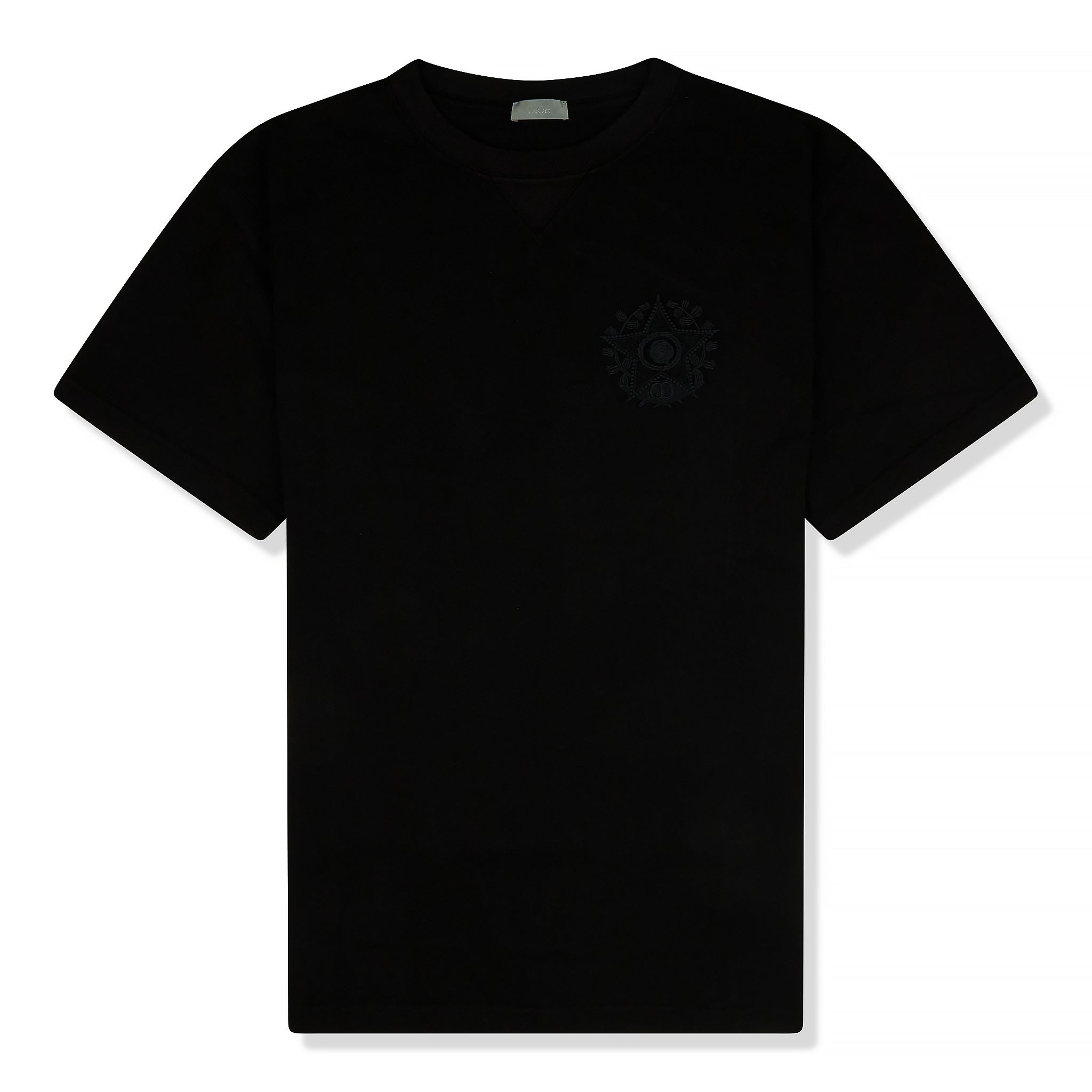Dior CD Étoile Embroidered Oversized Black T Shirt