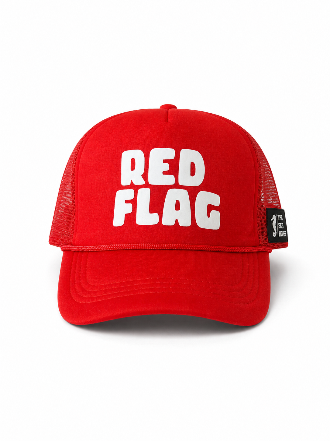 Red cap with 'RED FLAG' text