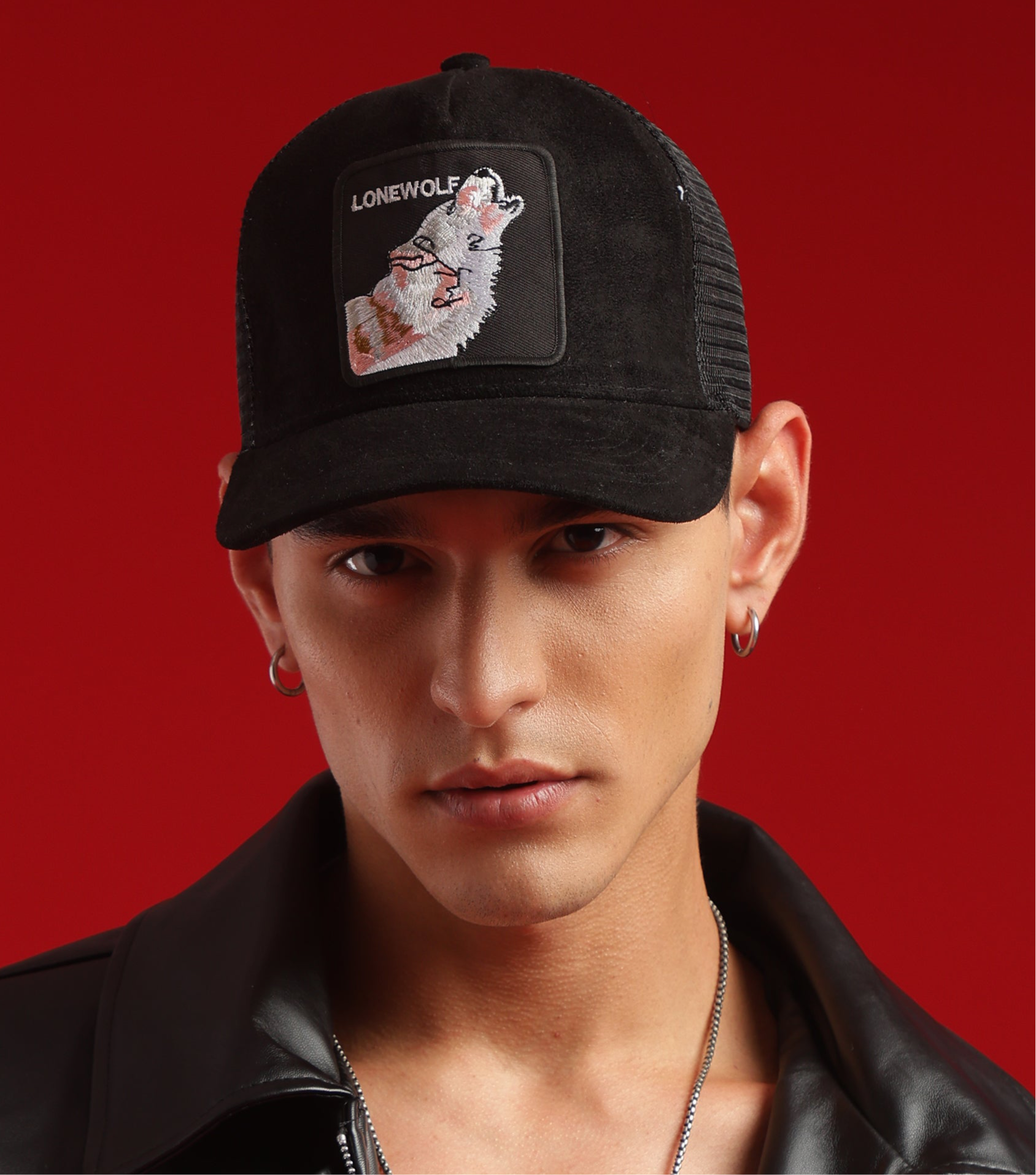 Lonewolf - Black Suade Trucker Cap