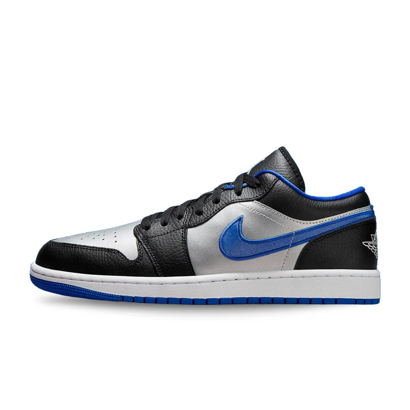 Air Jordan 1 Low Black Game Royal Metallic Platinum