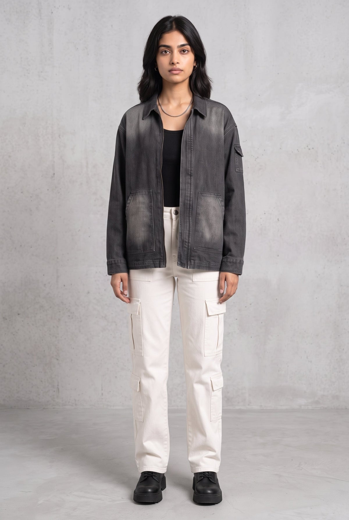 BLACK OG DENIM WOMEN'S JACKET