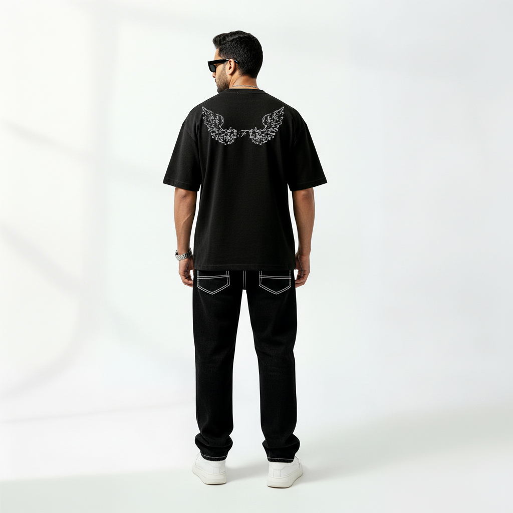 Charcoal Wing Tee