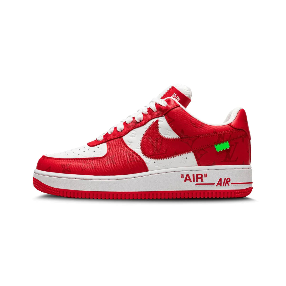 Louis Vuitton Nike Air Force 1 Low By Virgil Abloh White Red Available at Pick your kiicks.