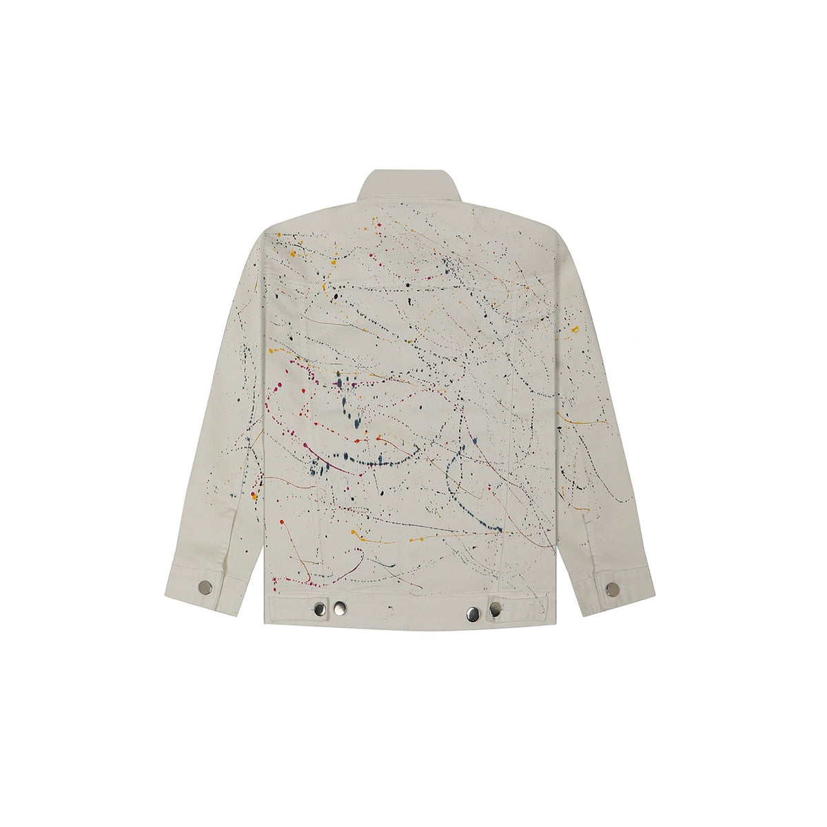 WHITE PAINTED DENIM MEN'S JACKET