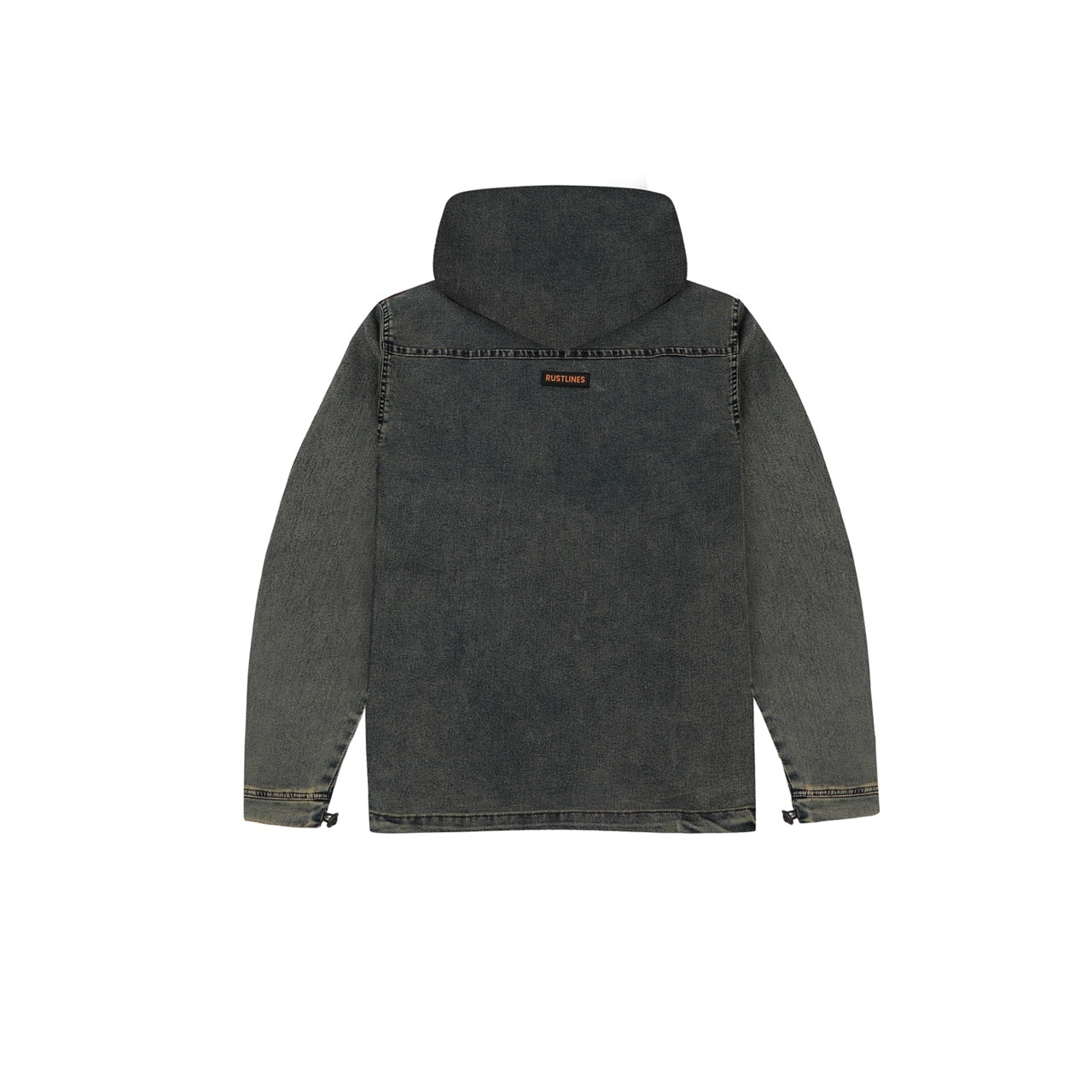 ACID WASH DENIM MEN'S HOODIE