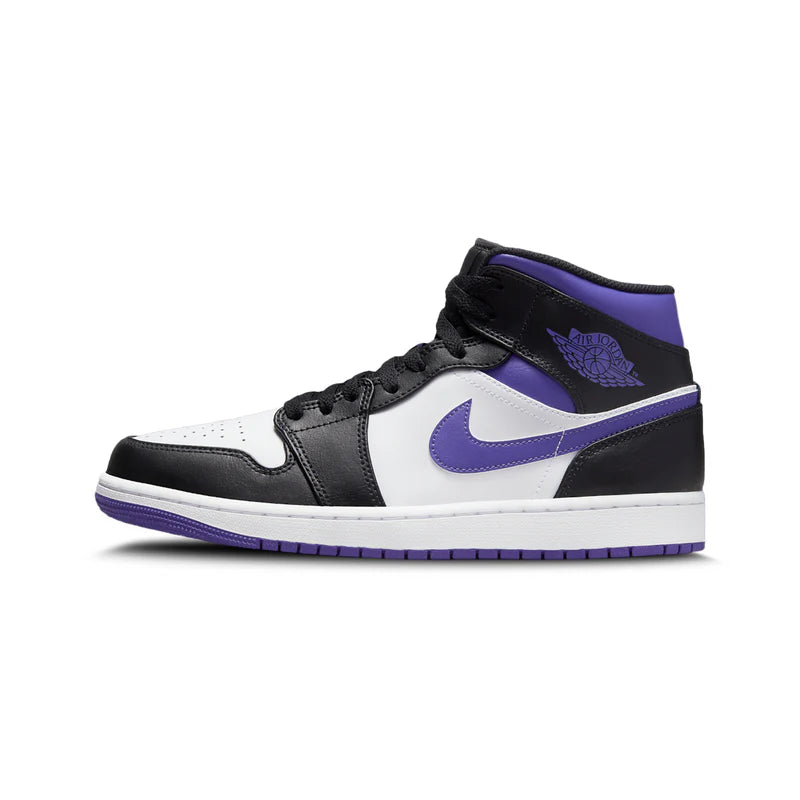NIKE Air Jordan 1 Mid White Black Purple