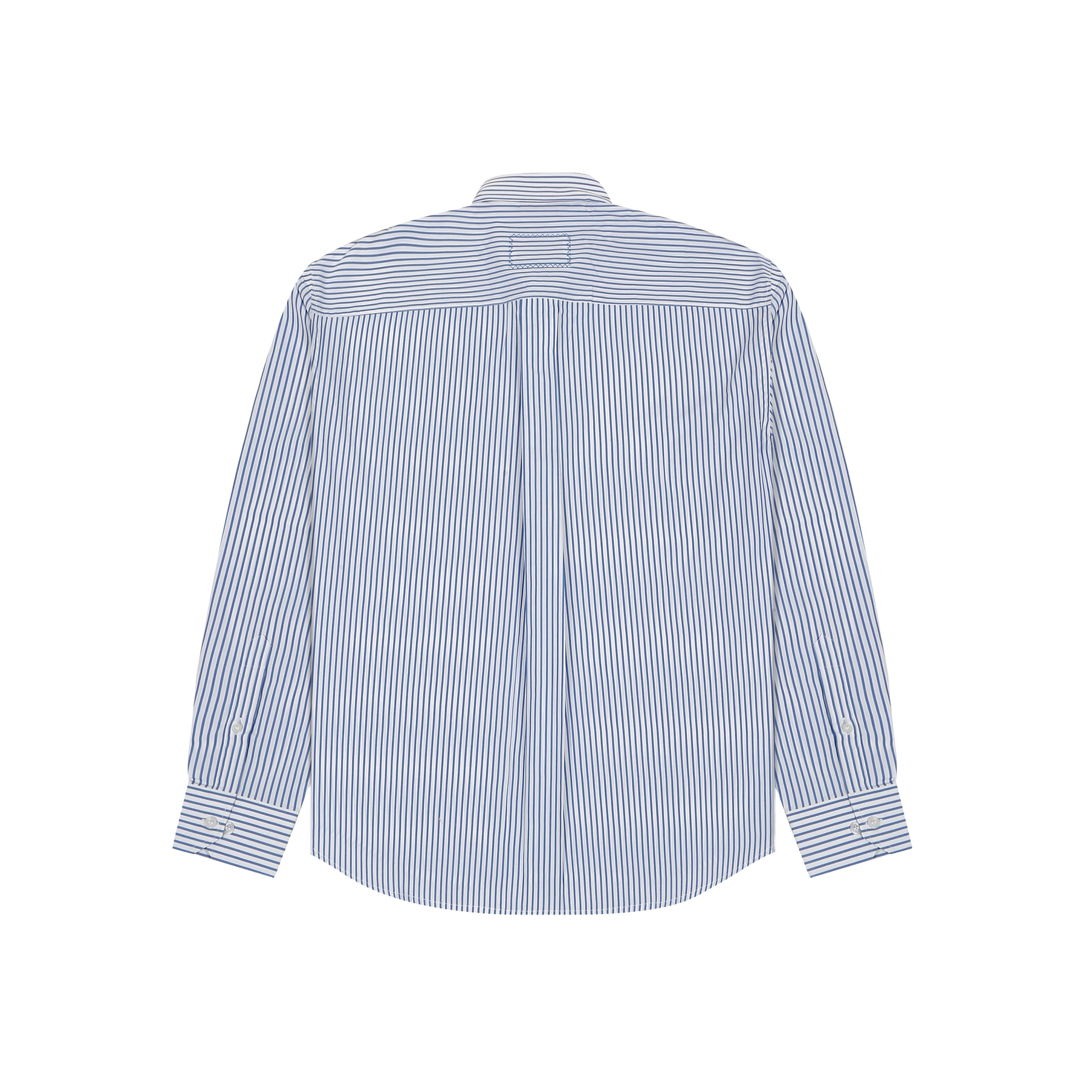 Sticker Patch Shirt In White Blue