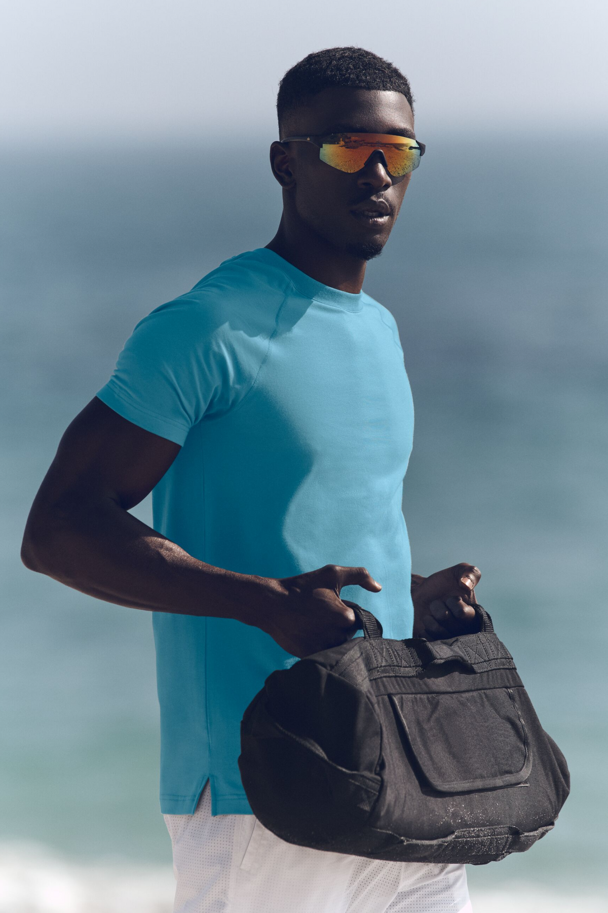 Alo Yoga ALO Vapor Crewneck Short Sleeve - Blue Breeze