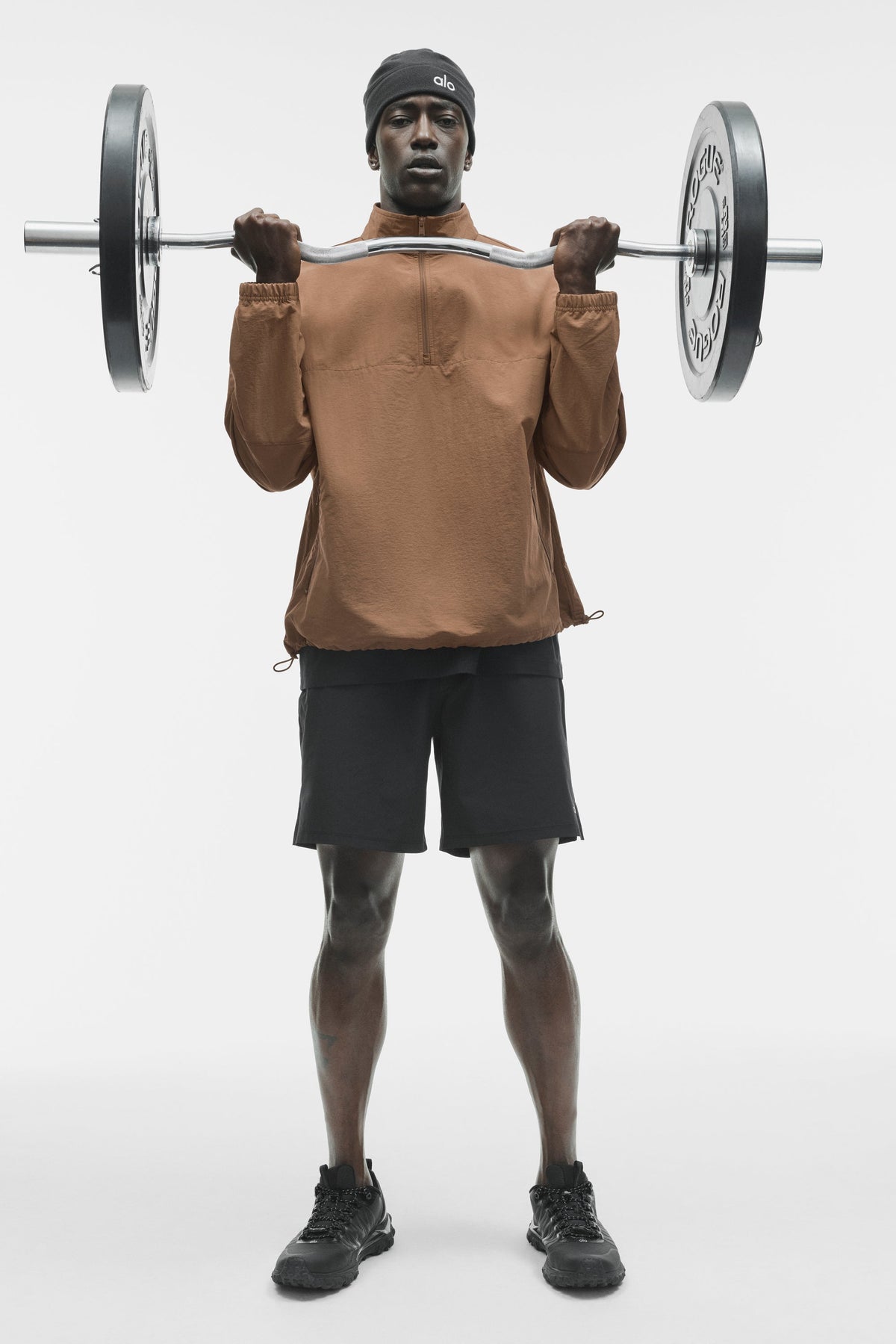 Alo Yoga Light Weight Takeaway Track Pullover - Java Brown