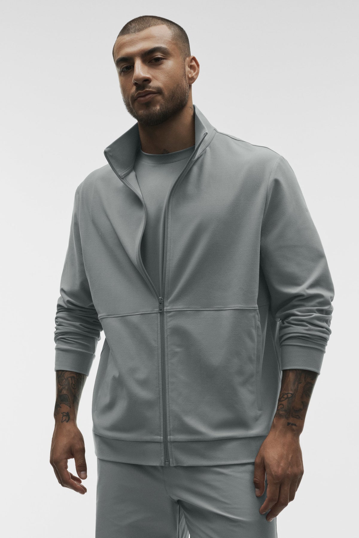 Alo Yoga Conquer Max Mock Neck Full Zip - Monument