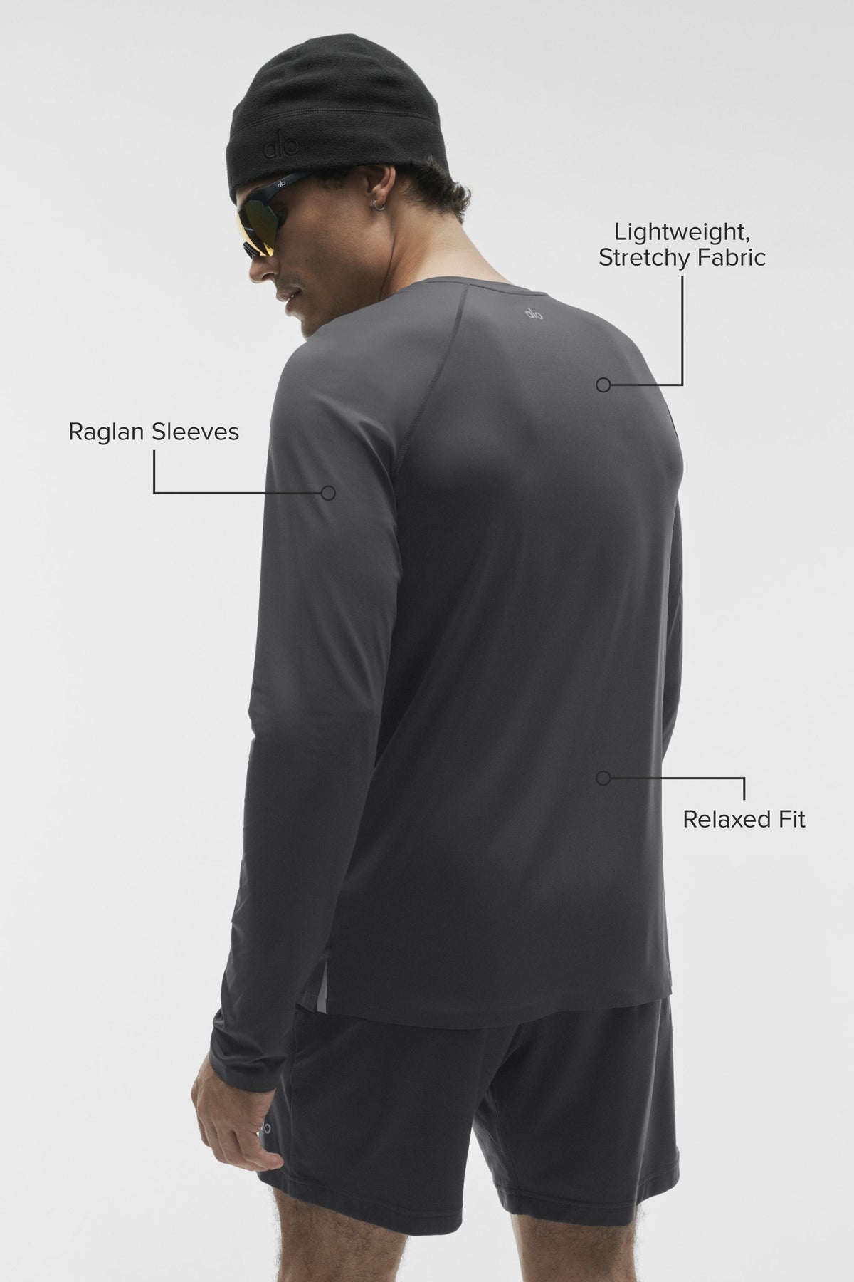 Alo Yoga Idol Crewneck Long Sleeve - Anthracite
