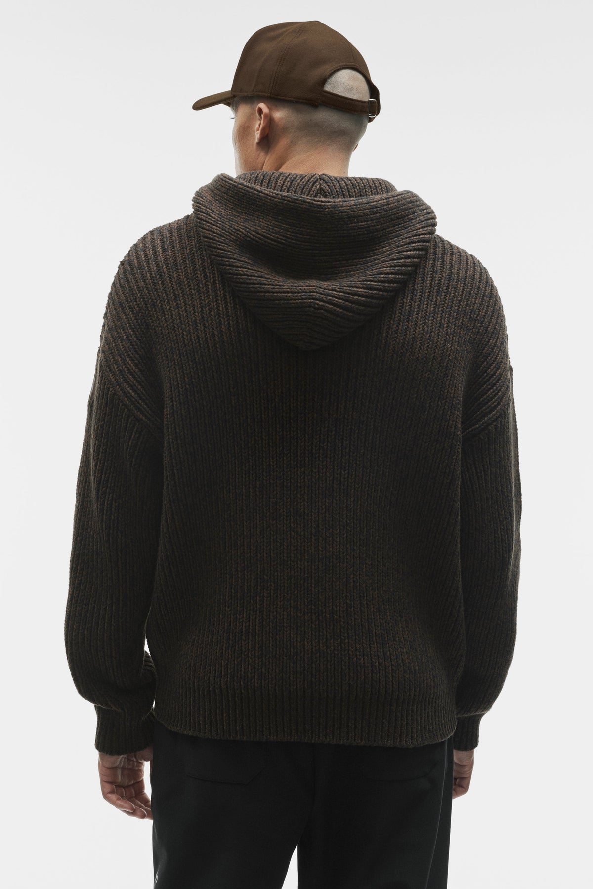 Alo Yoga Chunky Knit Rewind Hoodie - Espresso Multi