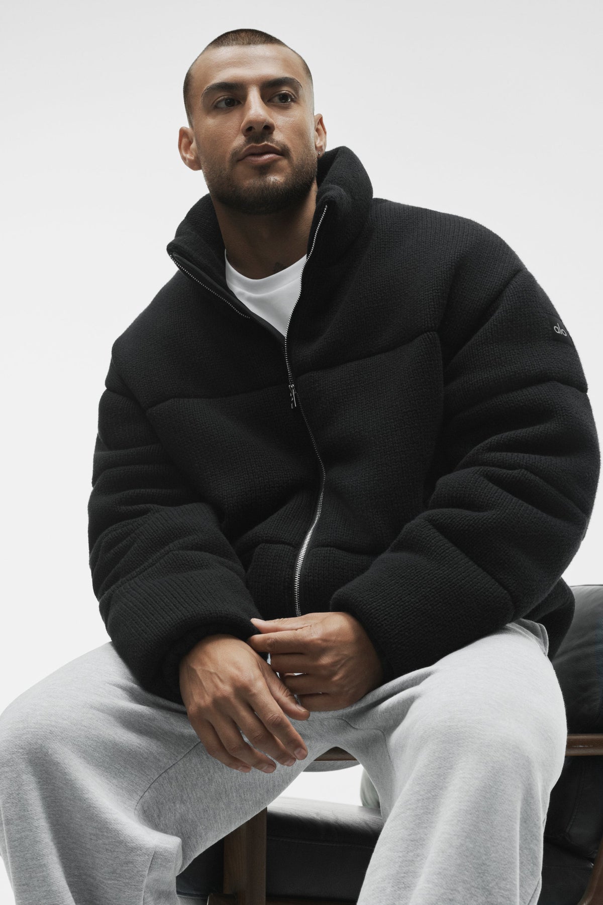 Alo Yoga Stage Sweater Puffer - Black