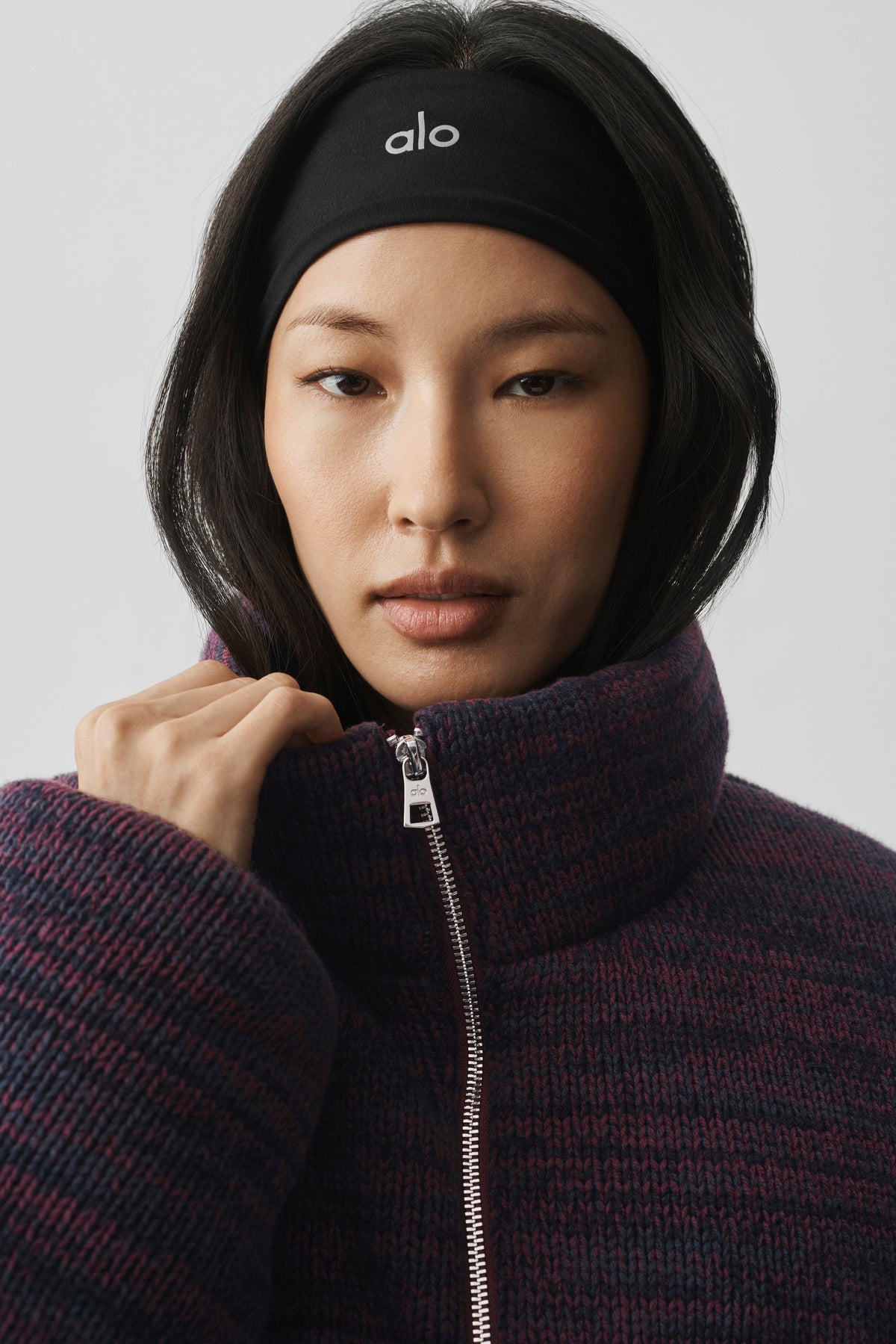 Alo Yoga Stage Sweater Puffer - Rich Bordeaux Multi