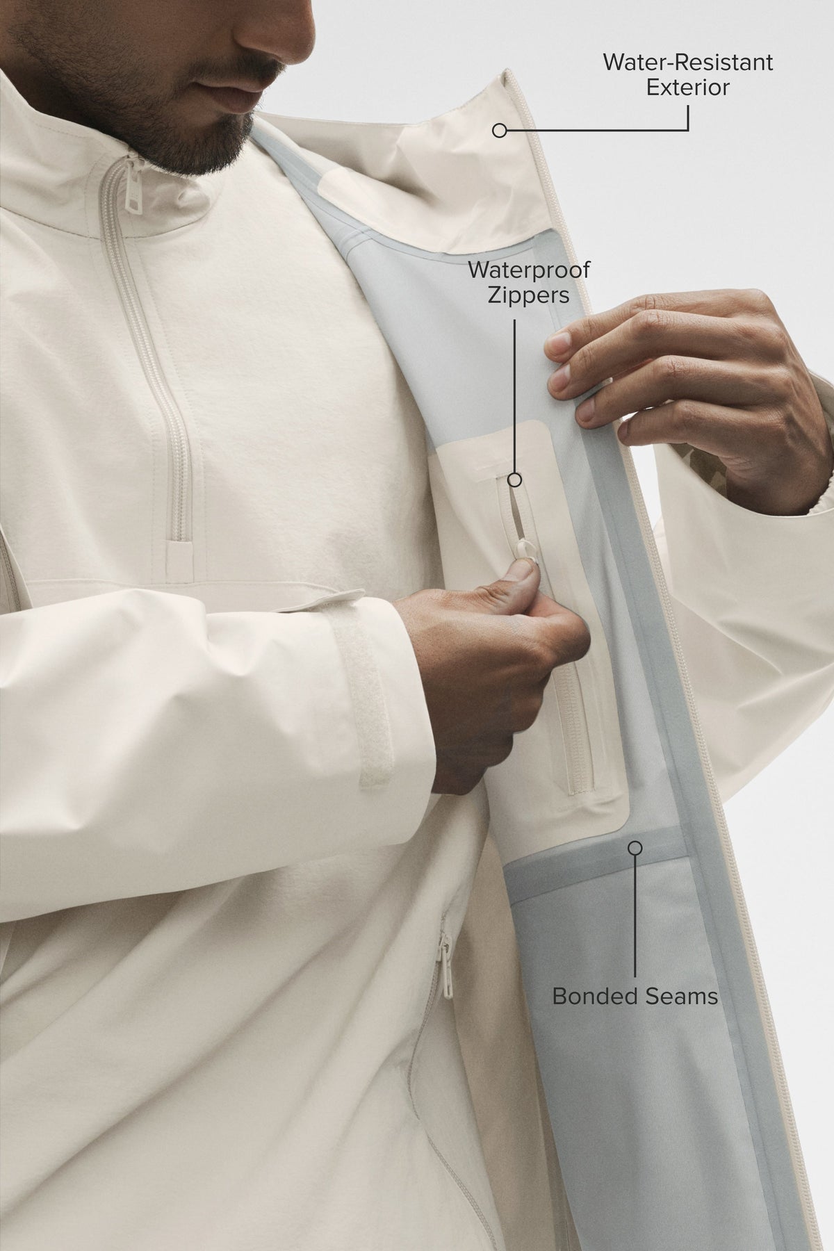 Alo Yoga Alpha Shell Jacket - Bone