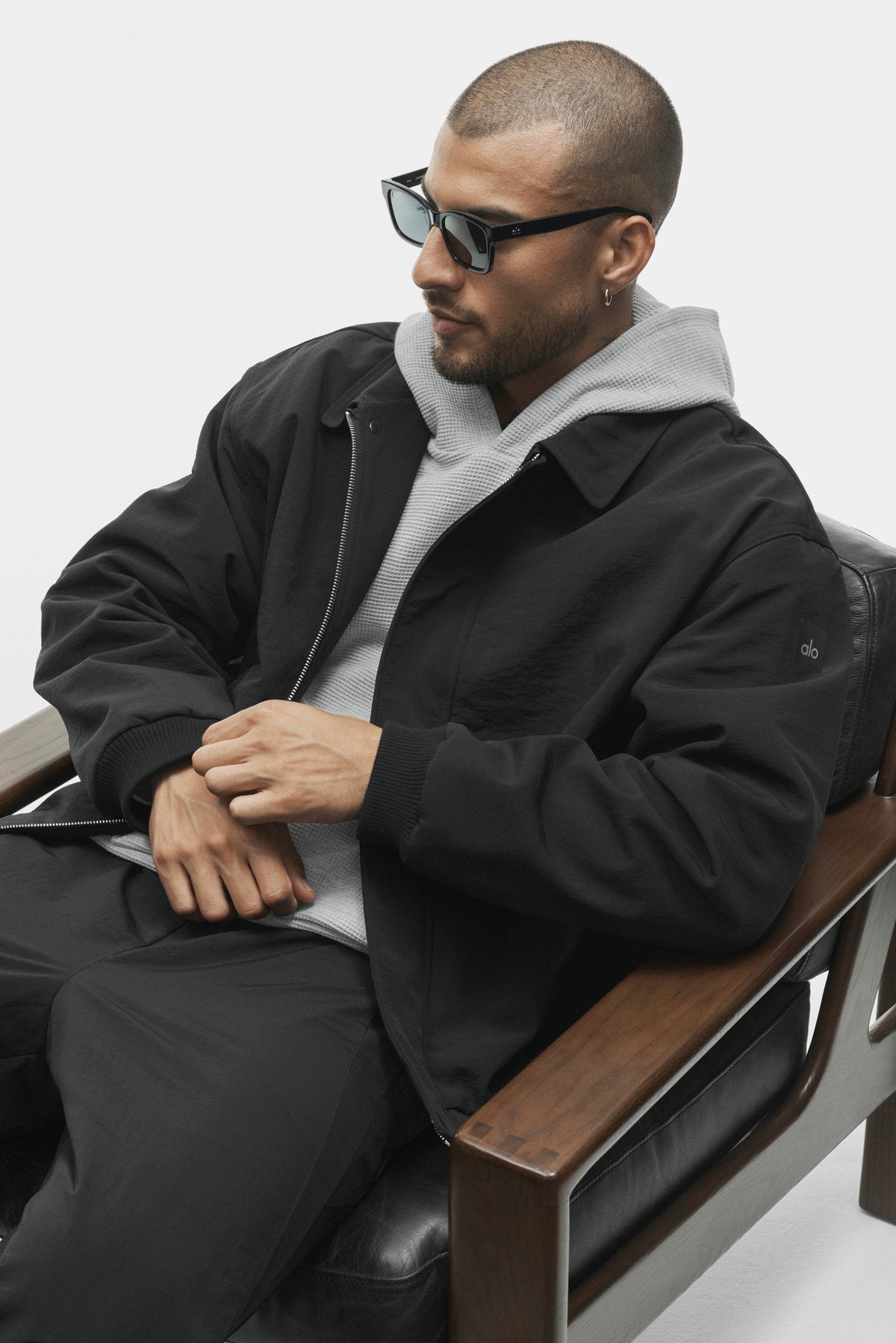 Alo Yoga Duality Bomber Jacket - Black