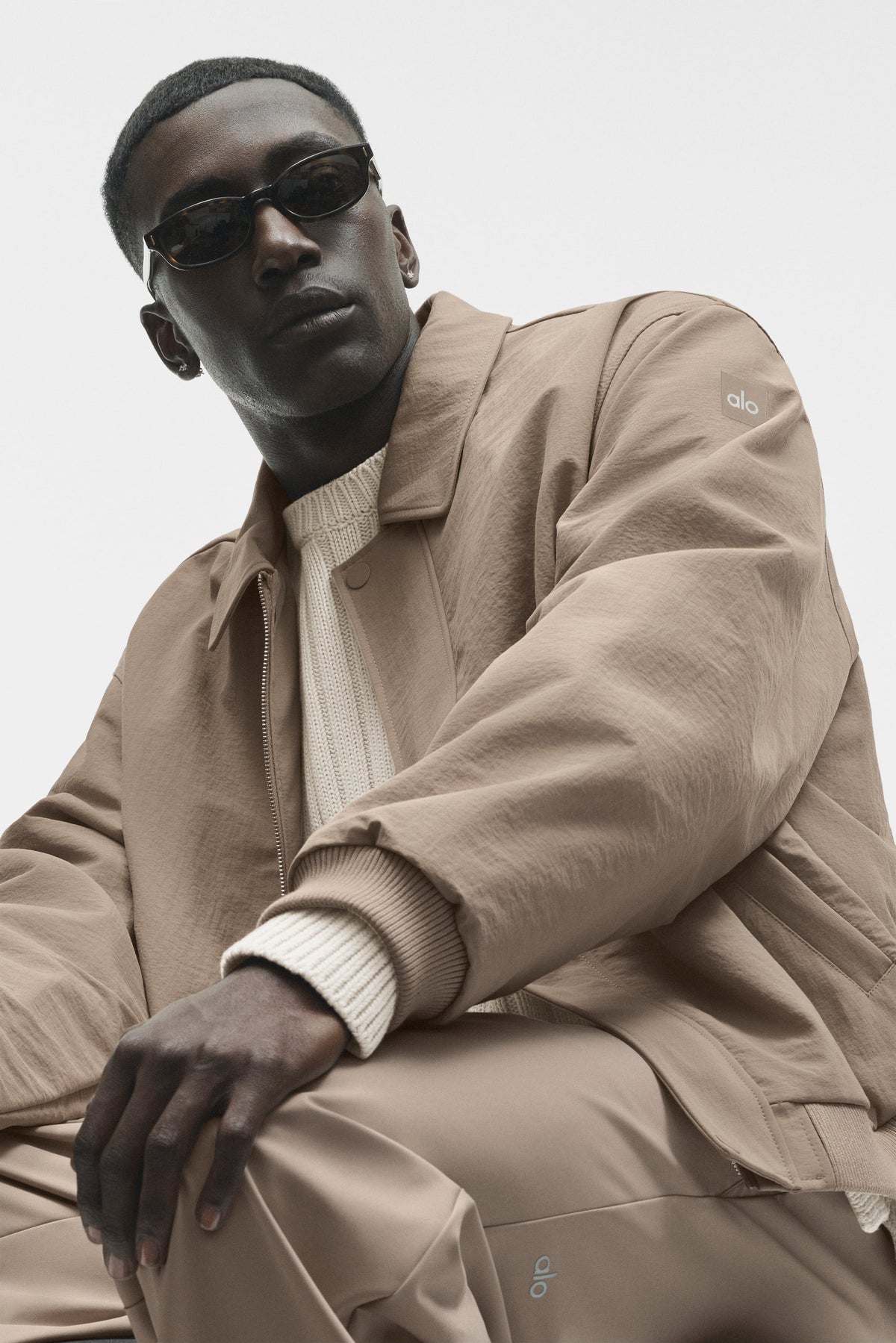 Alo Yoga Duality Bomber Jacket - Gravel