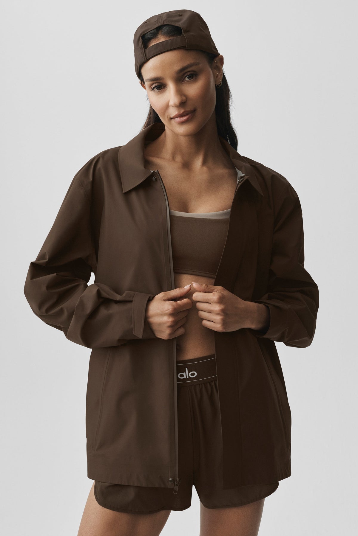 Alo Yoga Alpha Shell Overshirt - Espresso