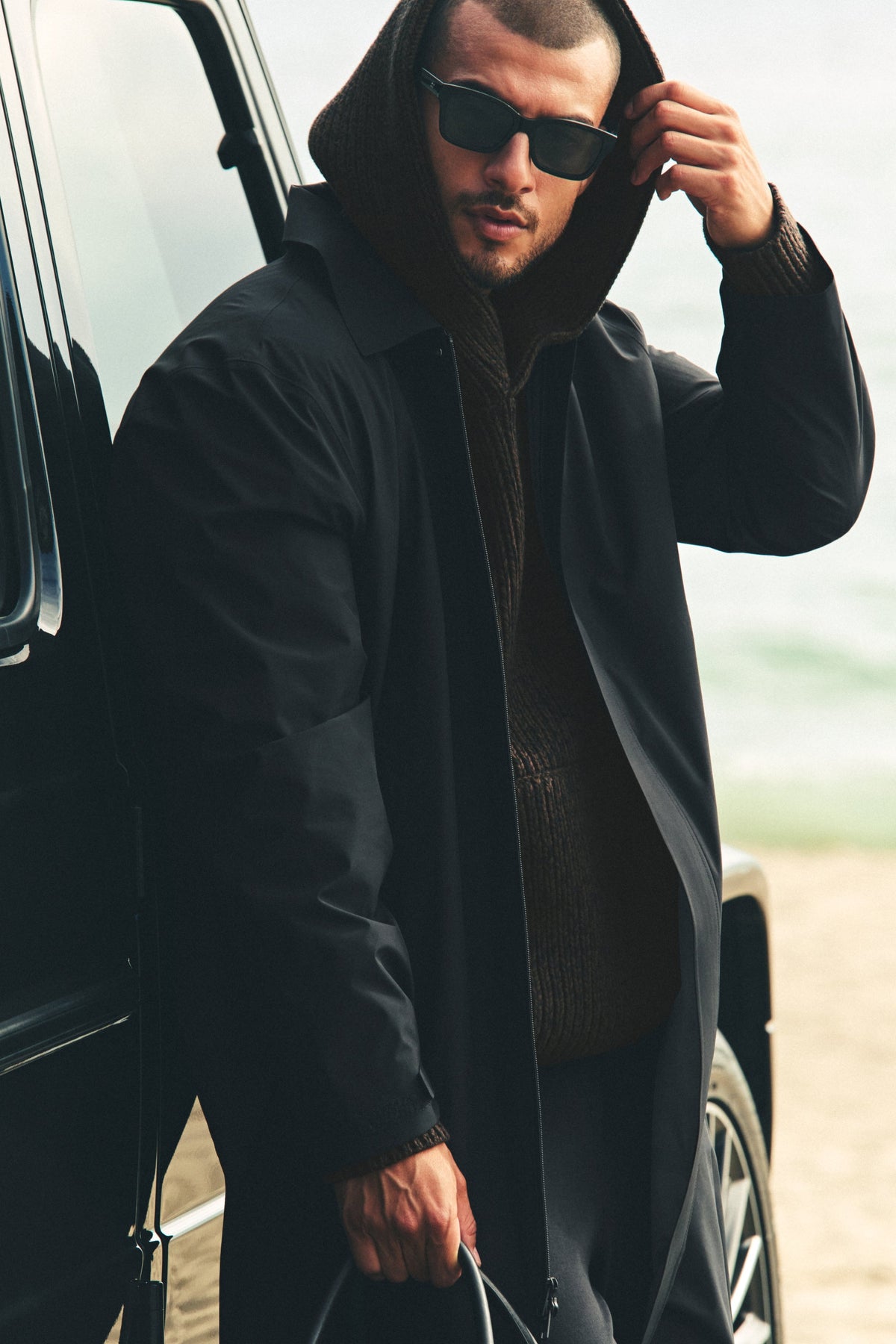 Alo Yoga Alpha Shell Long Coat - Black