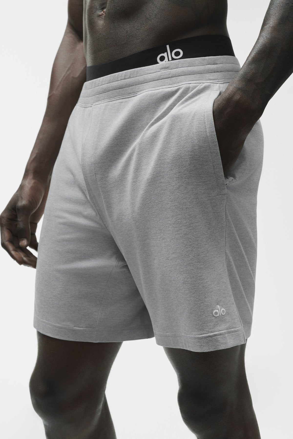 Alo Yoga 7" Conquer React Performance Short - Vintage Athletic Heather