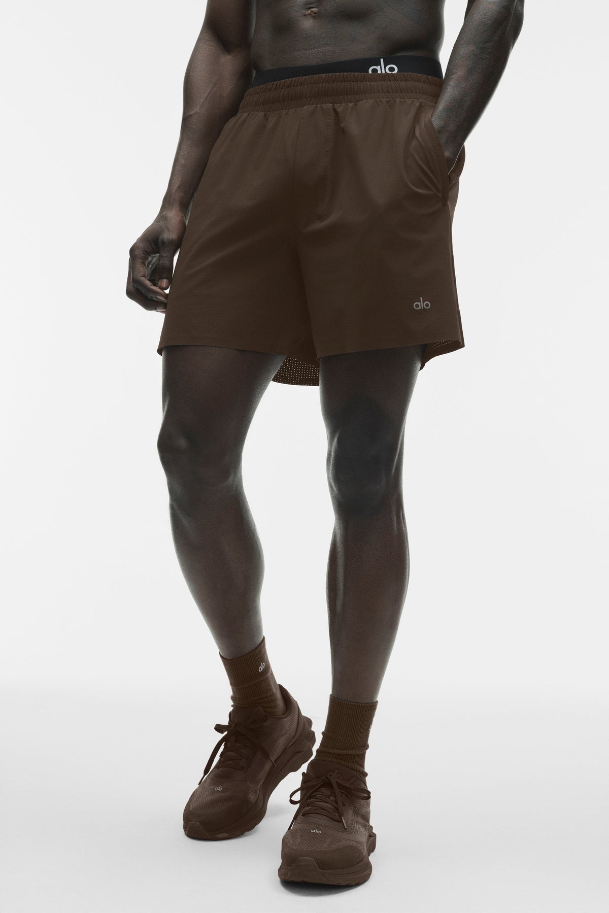 Alo Yoga 5" Traction Running Short - Espresso
