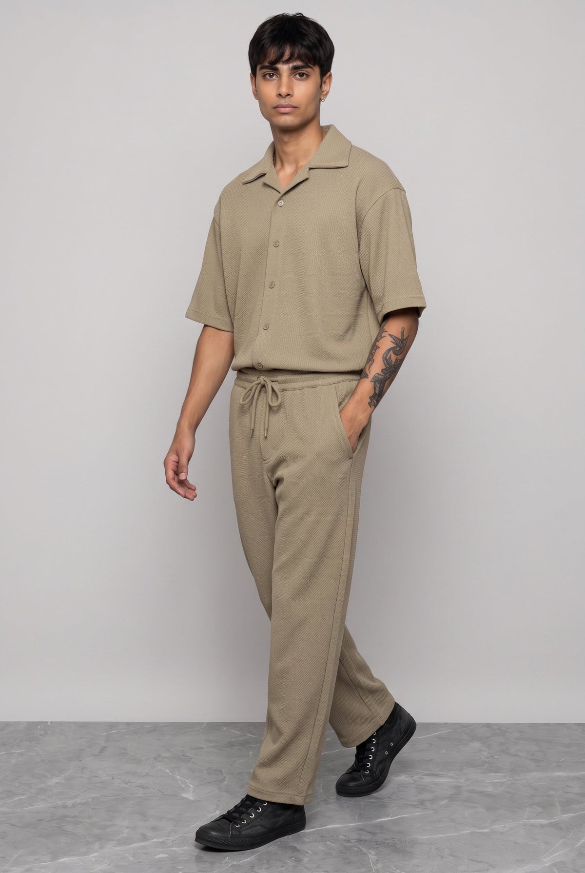 BEIGE CO-ORD SET MEN'S PANT
