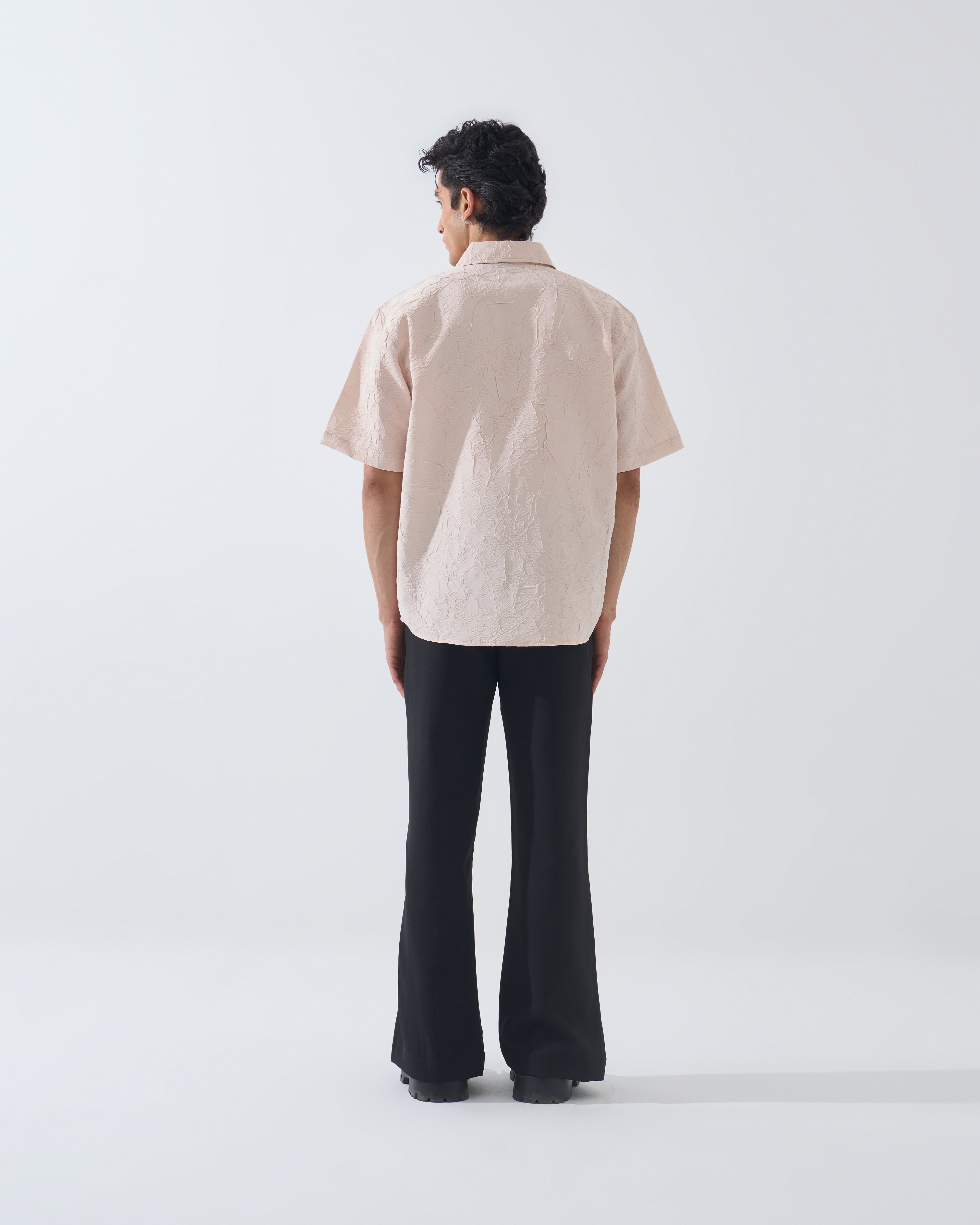 CRINKLED OFF-WHITE SHIRT
