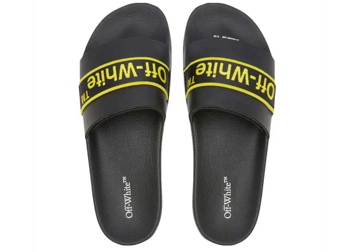 Off-White Industrial Belt Slide Black Yellow