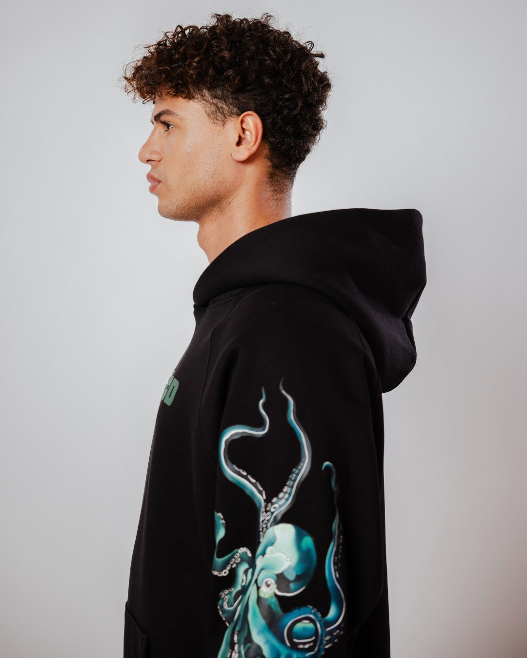 Octo Hoodie - Evrhood oversized graphic hoodie on model
