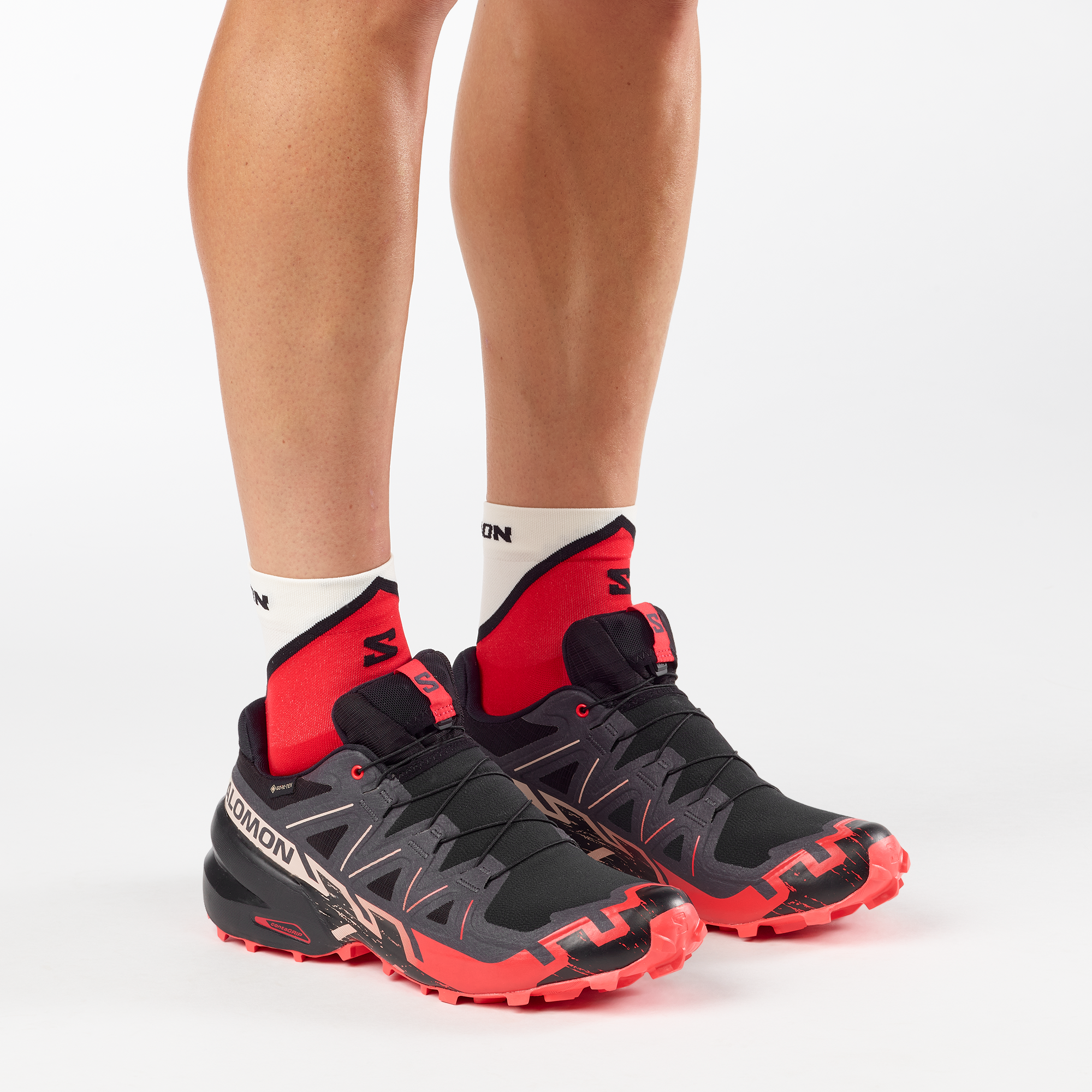 SPEEDCROSS 6 GORE-TEX Black / Fiery Red / Almond Milk