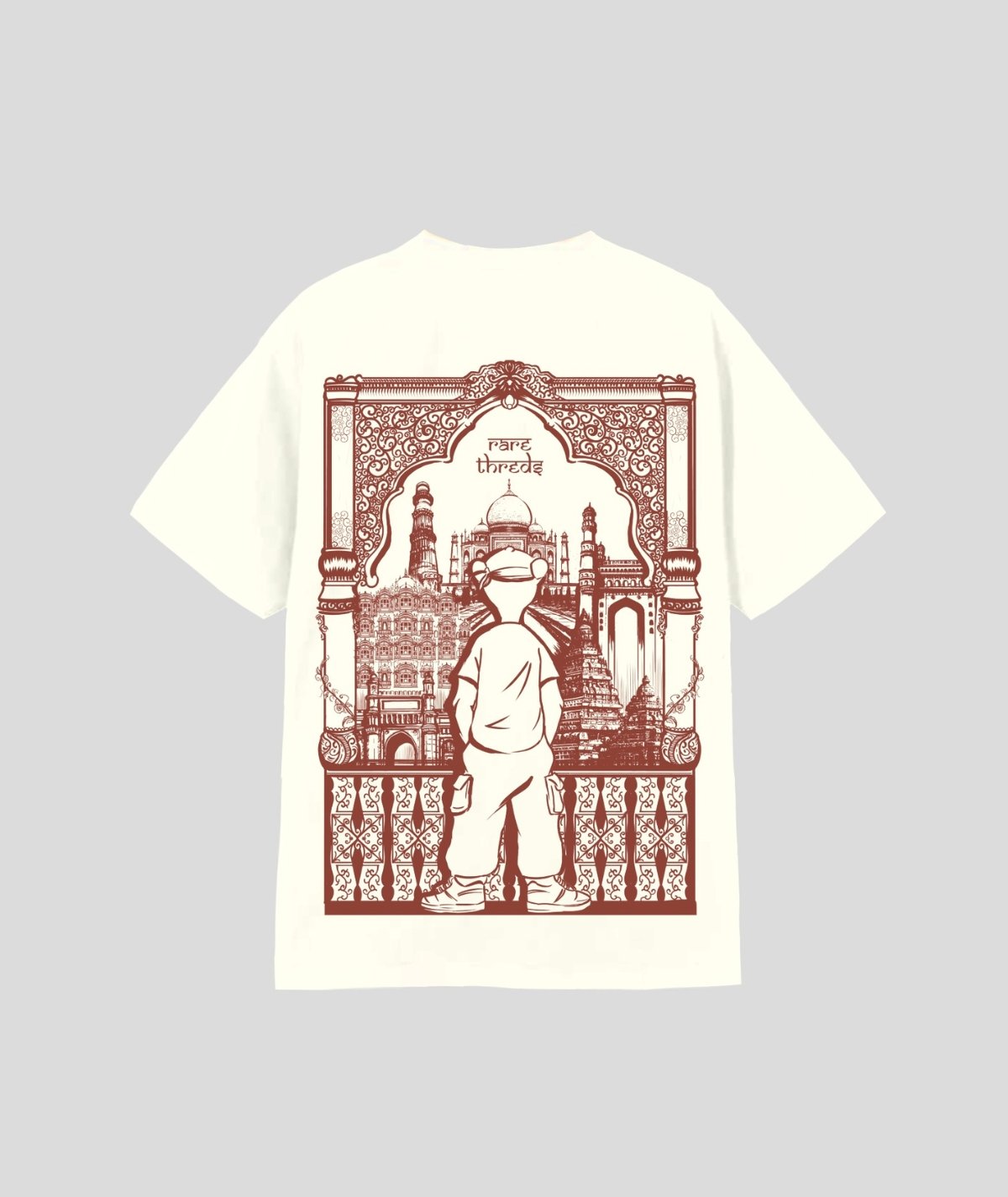 Desi Landmarks Oversized Tee White