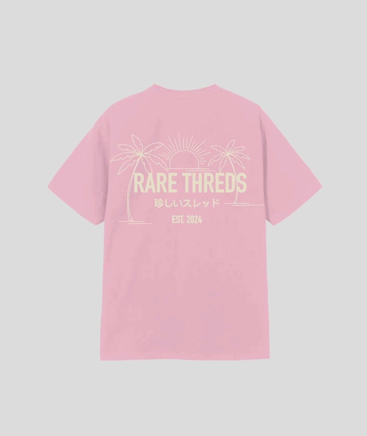 Pink Oversized Round Neck T-shirt