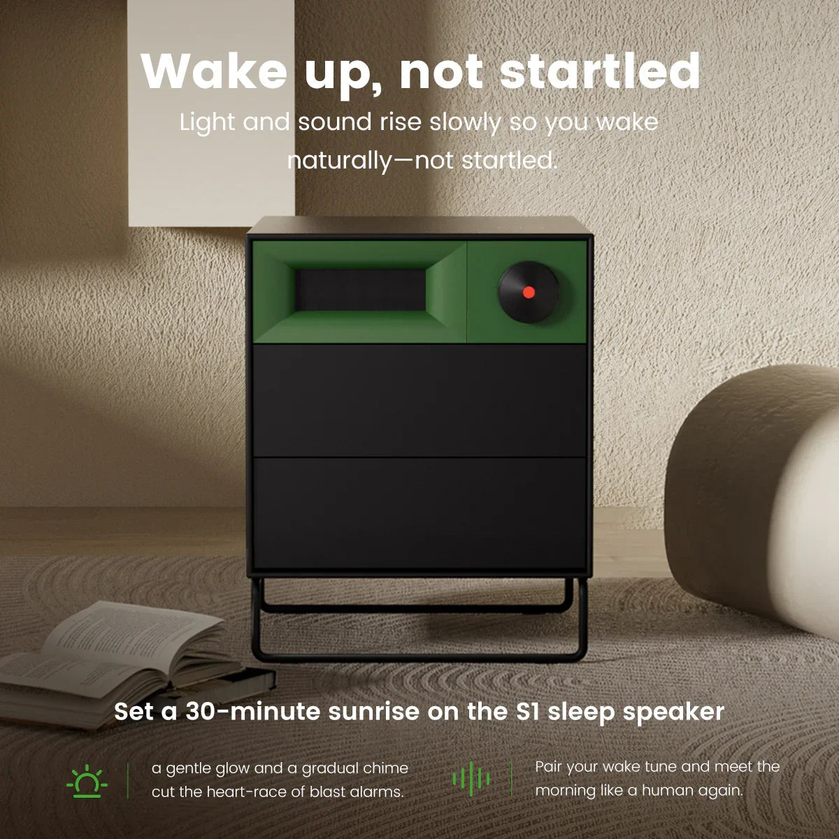 MorningBlues Cabinet S1 Stereo Nightstand Speaker