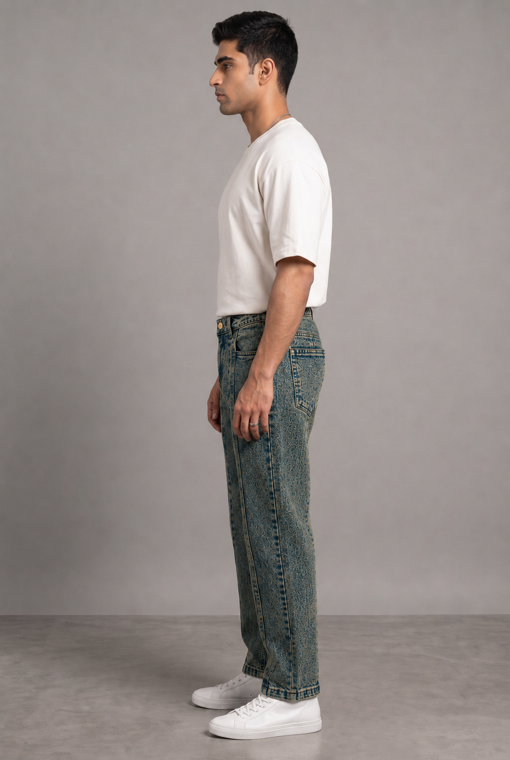 DECADE OLD VINTAGE PLEATED DENIM MEN'S JEANS