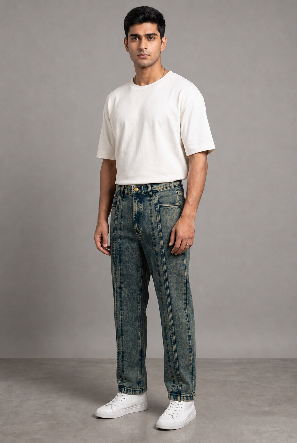 DECADE OLD VINTAGE PLEATED DENIM MEN'S JEANS