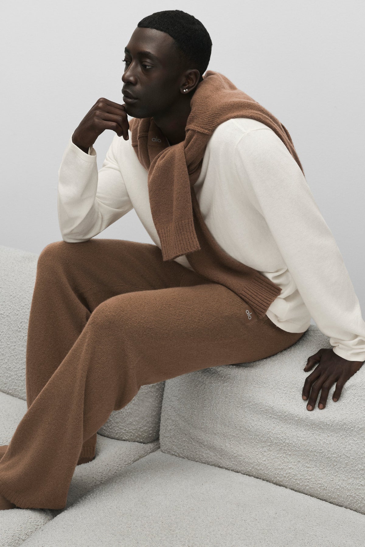 Alo Yoga Wool Cashmere New Class Sweatpant - Java Brown