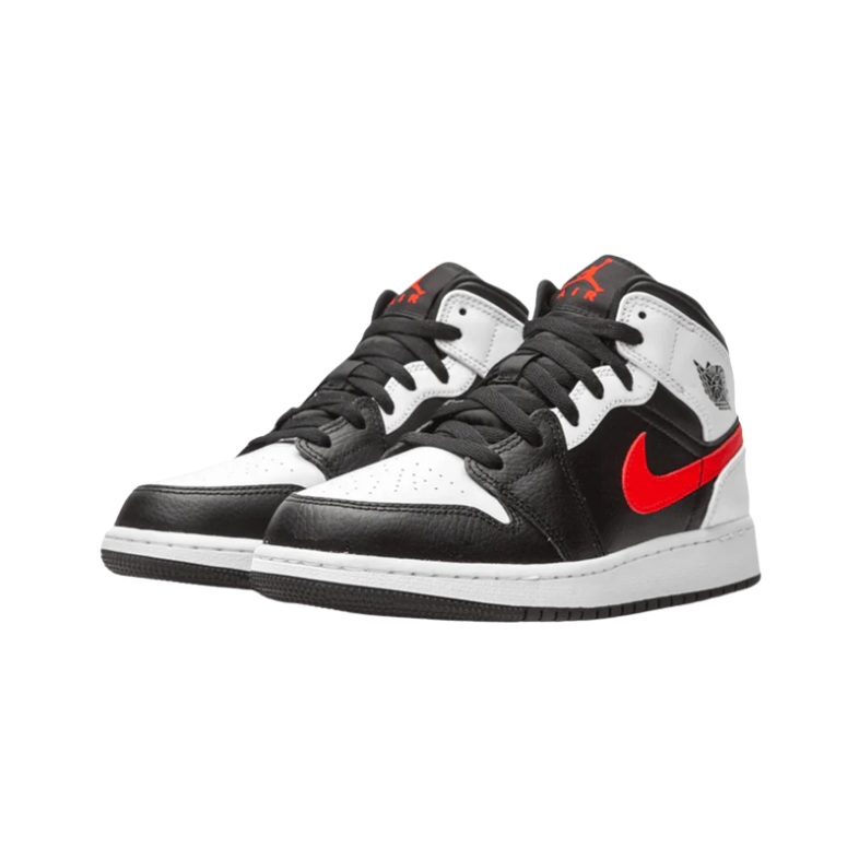 Jordan 1 Mid Black Chile Red White (GS)
