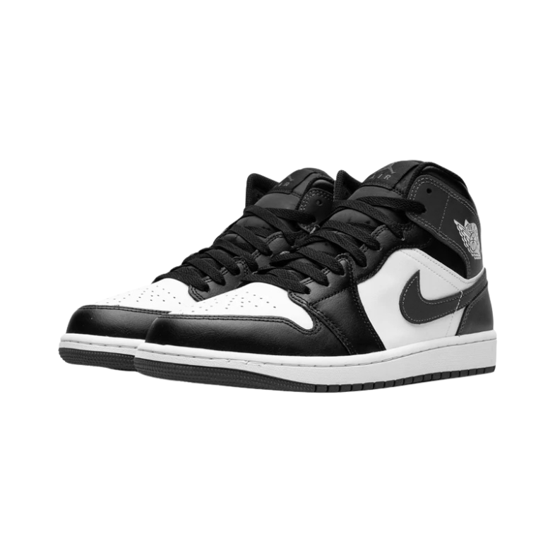Air Jordan 1 Mid Black White Iron Grey
