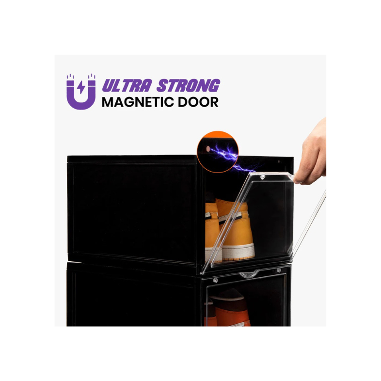 STACK'EM SNEAKER CRATES | BLACK (SIDE DROP)