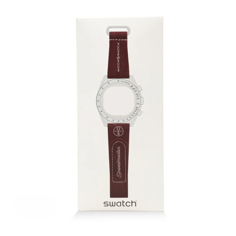 SWATCH X OMEGA BIOCERAMIC MOONSWATCH BORDEAUX LIGHT GREY STRAPS
